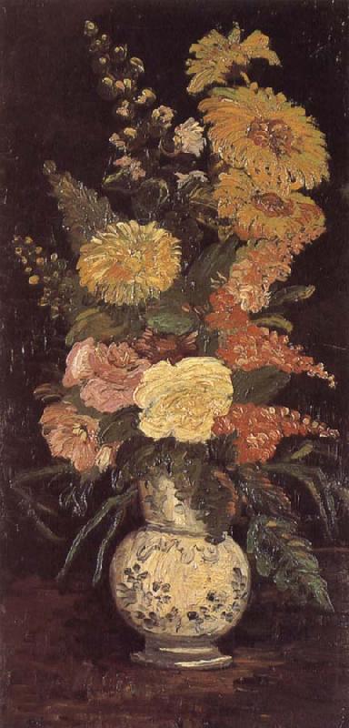 Vincent Van Gogh Vase with Asters ,Salvia and Other Flowers (nn04) oil painting image